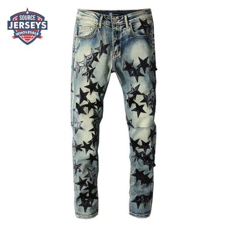 Amiri Stars Jeans Bleached Blue