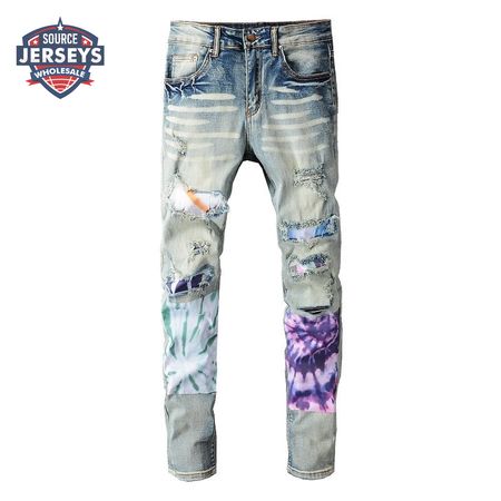 Amiri Tie-Dyed Jeans Blue / Purple