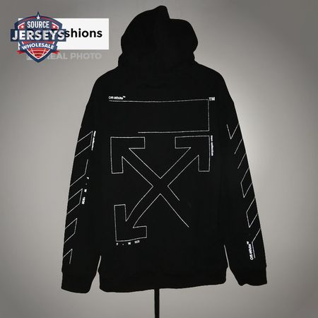 Off White Unfinished Hooded Sweatshirt