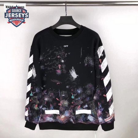 Off White Galaxy Crewneck Sweatshirt 17FW