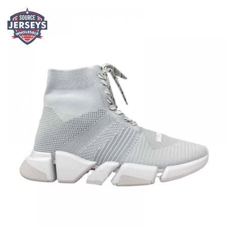 BALENCIAGA MEN'S SPEED 2.0 LACE-UP SNEAKER IN GREY - BB154