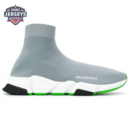 BALENCIAGA SPEED TRAINER METALLIC SILVER NEON - BB19