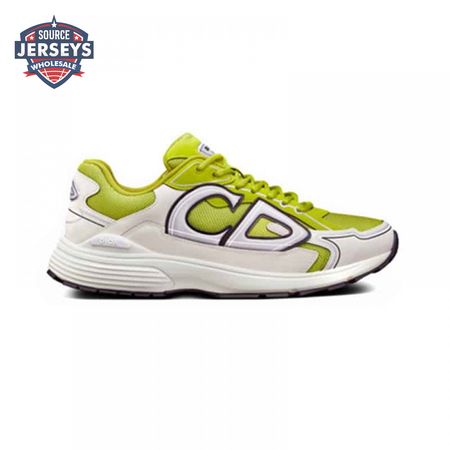 DIOR B30 SNEAKER YELLOW MESH AND WHITE TECHNICAL FABRIC - CD87