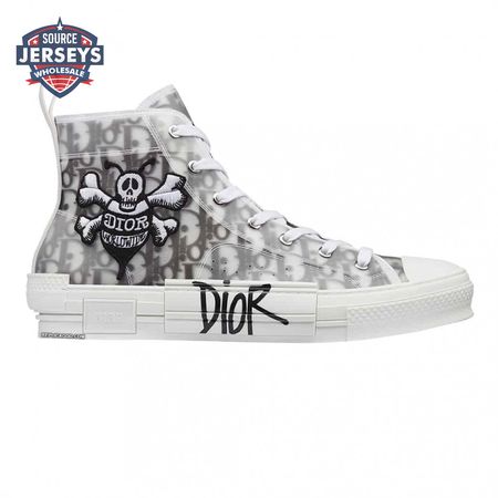 B23 HIGH-TOP SNEAKER WITH DIOR AND SHAWN BEE EMBROIDERY PATCH