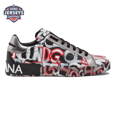 DOLCE & GABBANA PORTOFINO SNEAKERS IN PRINTED NAPPA CALFSKIN - DG8