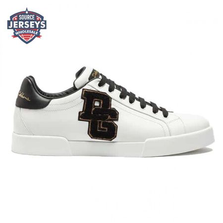 DOLCE & GABBANA PORTOFINO SNEAKERS IN NAPPA CALFSKIN WITH PATCHES - DG15