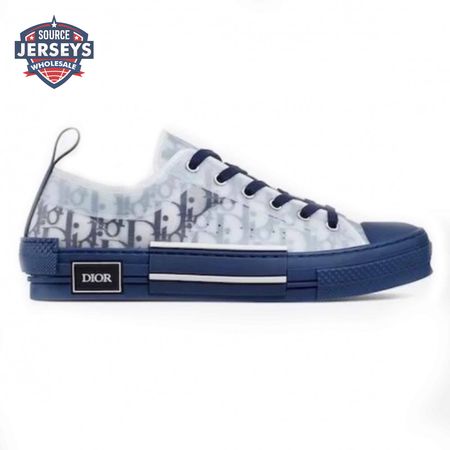 DIOR B23 LOW-TOP SNEAKER IN BLUE DIOR OBLIQUE - CD28