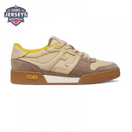 Fendi Match Beige Suede Low-Top Sneakers - FD32