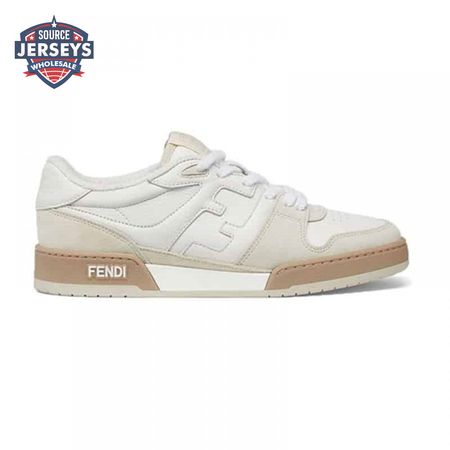 Fendi Match Low-Top Sneakers In White Suede - FD31