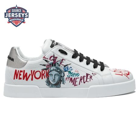 DOLCE & GABBANA PORTOFINO SNEAKERS IN PRINTED NAPPA CALFSKIN - DG6