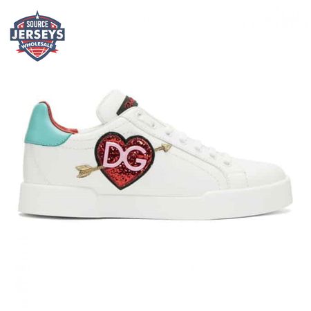 DOLCE & GABBANA WHITE HEART SNEAKERS - DG31