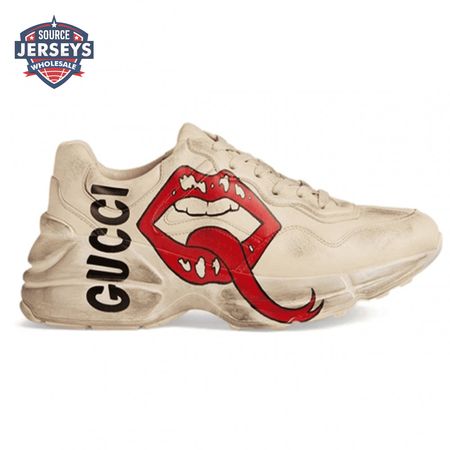 GUCCI RHYTON SNEAKER WITH MOUTH PRINT