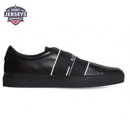 GIVENCHY MEN'S BLACK URBAN STREET LEATHER TRAINERS - GVC49