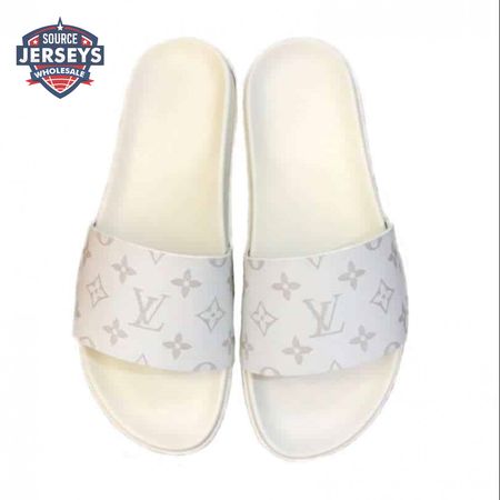 white monogram slides - s43