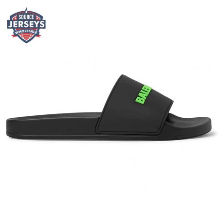 BALENCIAGA RUBBER LOGO POOL SLIDE SANDALS - BBS3